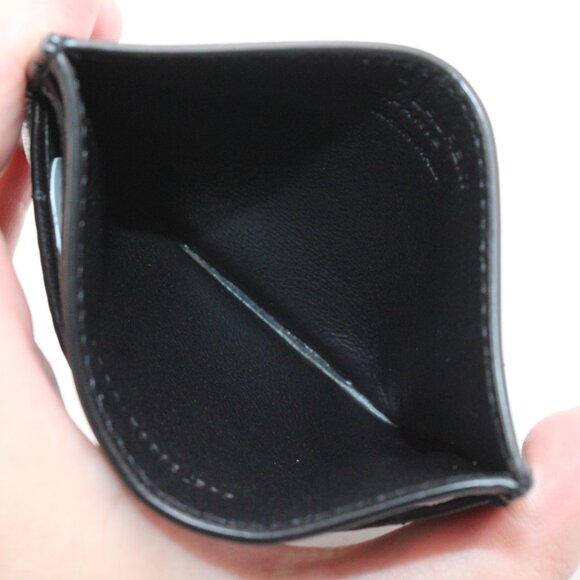 NWOT Saint Laurent Quilted Smooth Leather Card Case in Black/Silver - Picture 8 of 12